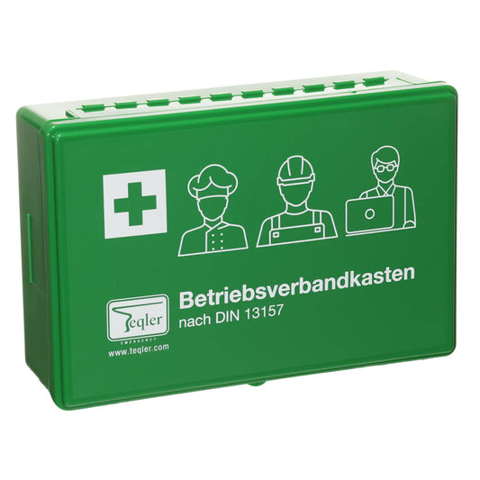 Betriebsverbandkasten DIN 13157 Verbandkasten C - kompakt für Betriebe von Teqler, 26 x 17 x 8 cm - Med-Praxisbedarf