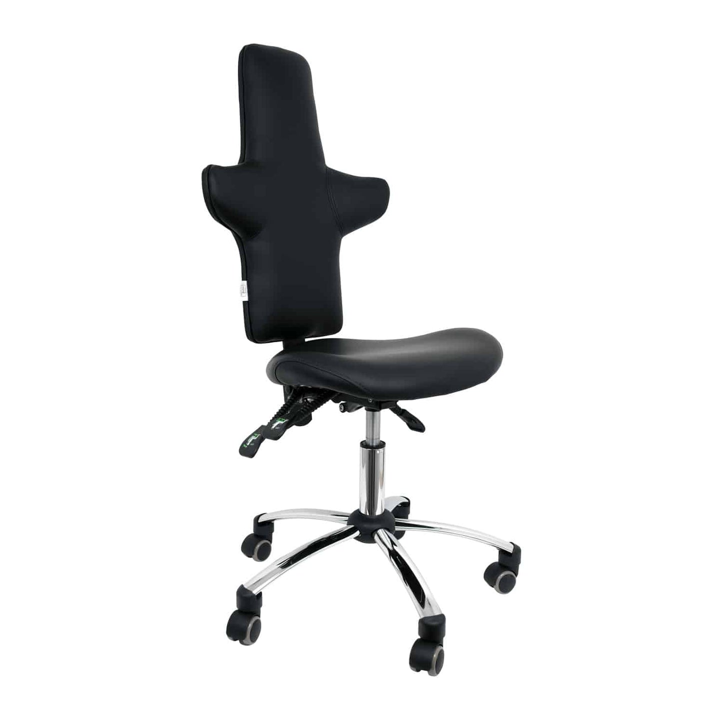 Teqler Drehstuhl mit hoher Rückenlehne - Rückenlehne 59x45 cm für medizinischen Alltag - Med-Praxisbedarf