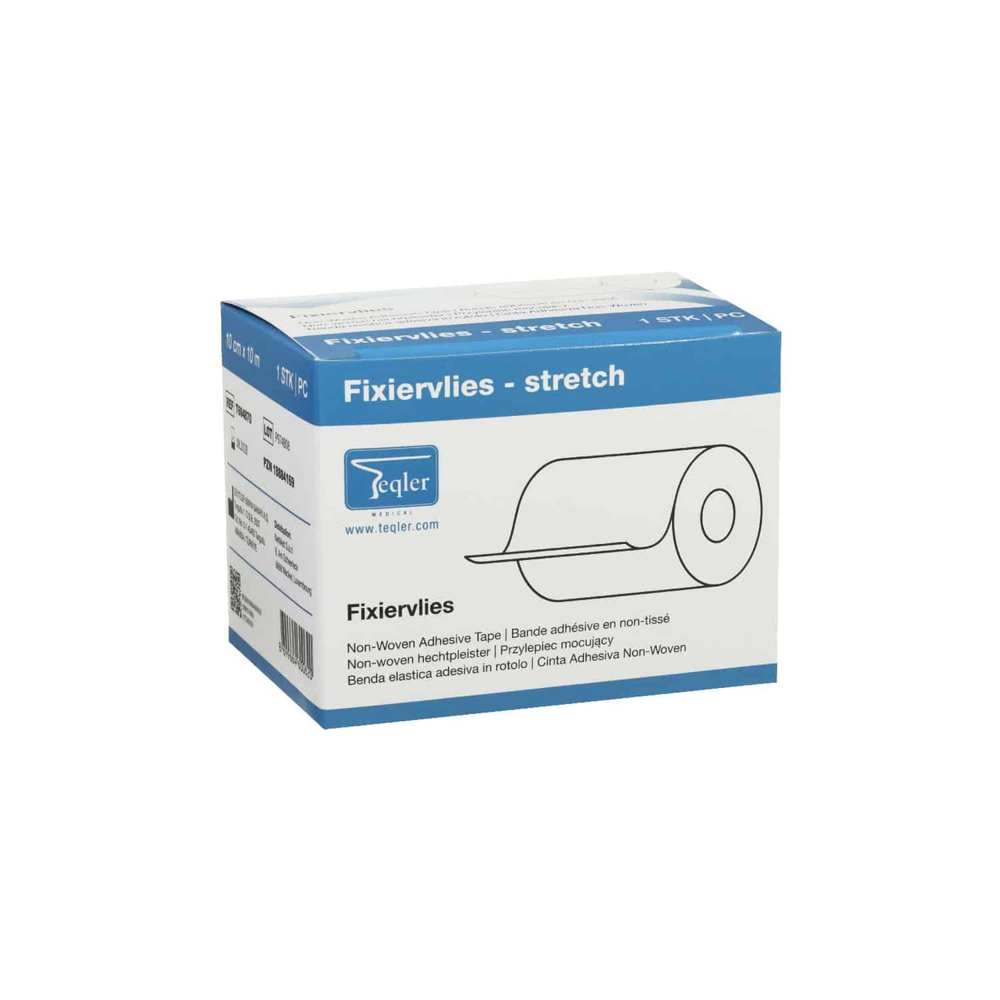 Fixierpflaster stretch von Teqler - querelastisches Vlies zur Verbandfixierung - Med-Praxisbedarf