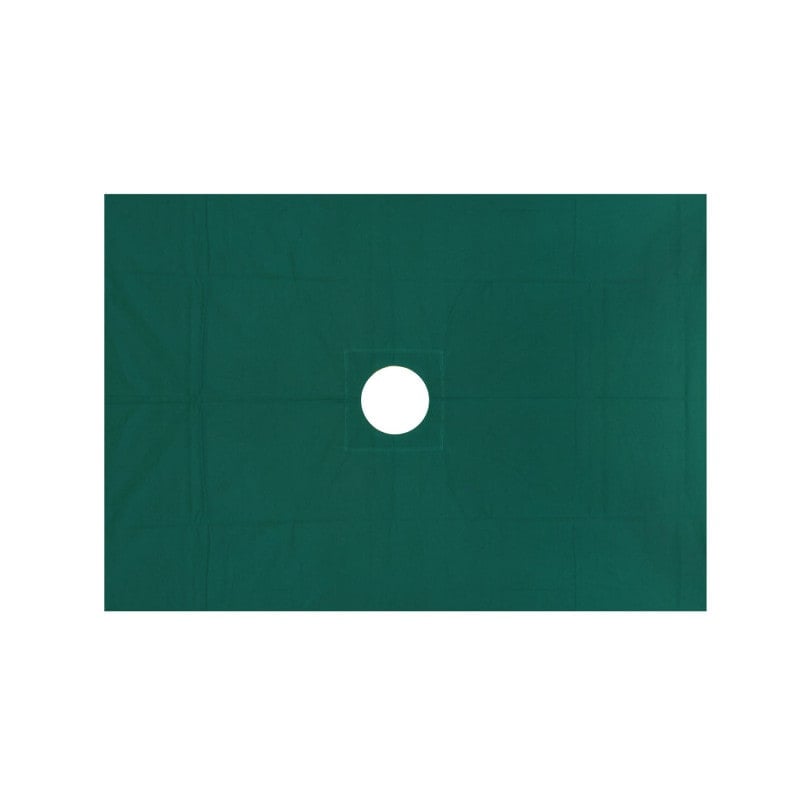 Lochtuch 6 cm OP-Tuch blau - 100% Baumwolle, praktisches Abdecktuch für medizinische Anwendungen - Med-Praxisbedarf