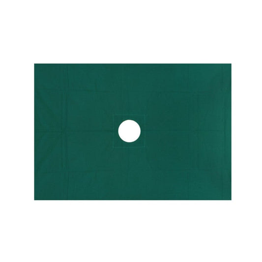 Lochtuch 6 cm OP-Tuch blau - 100% Baumwolle, praktisches Abdecktuch für medizinische Anwendungen - Med-Praxisbedarf