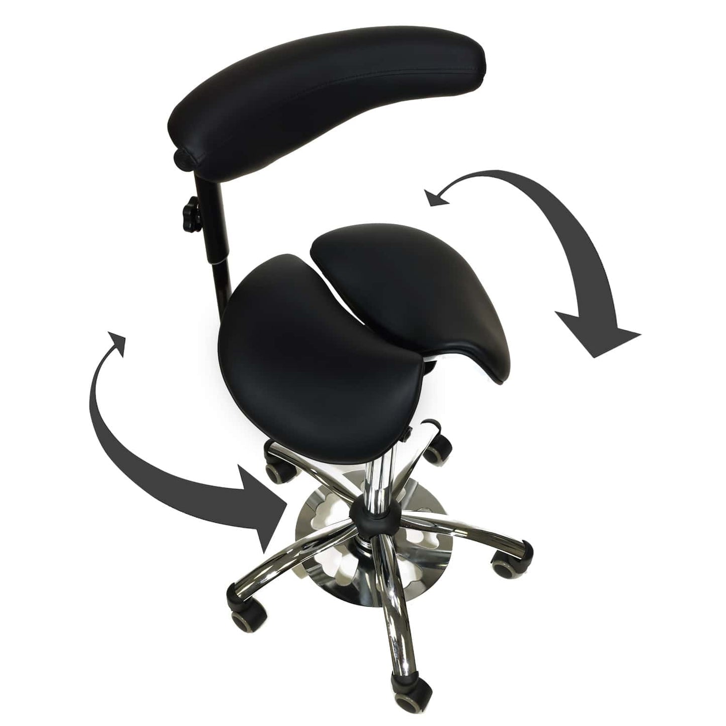 Multifunktions-Sattelstuhl Teqler - stufenlos höhenverstellbar 59,5-79,5 cm, Sitzfläche 45x36 cm - Med-Praxisbedarf