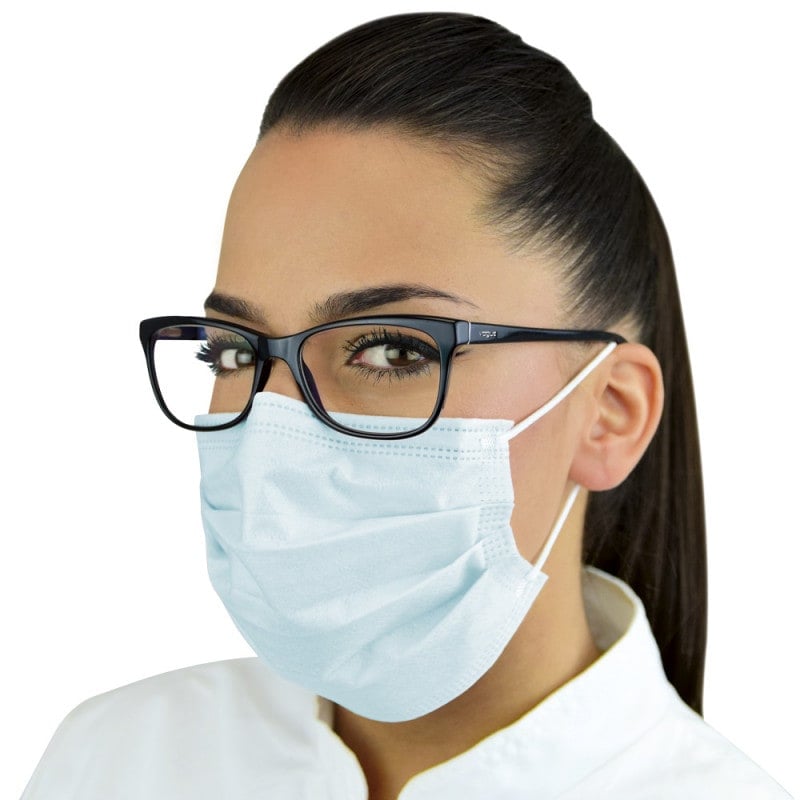 Mundschutz für Brillenträger SOFT - weiches Vliesmaterial, für medizinisches Personal - Med-Praxisbedarf