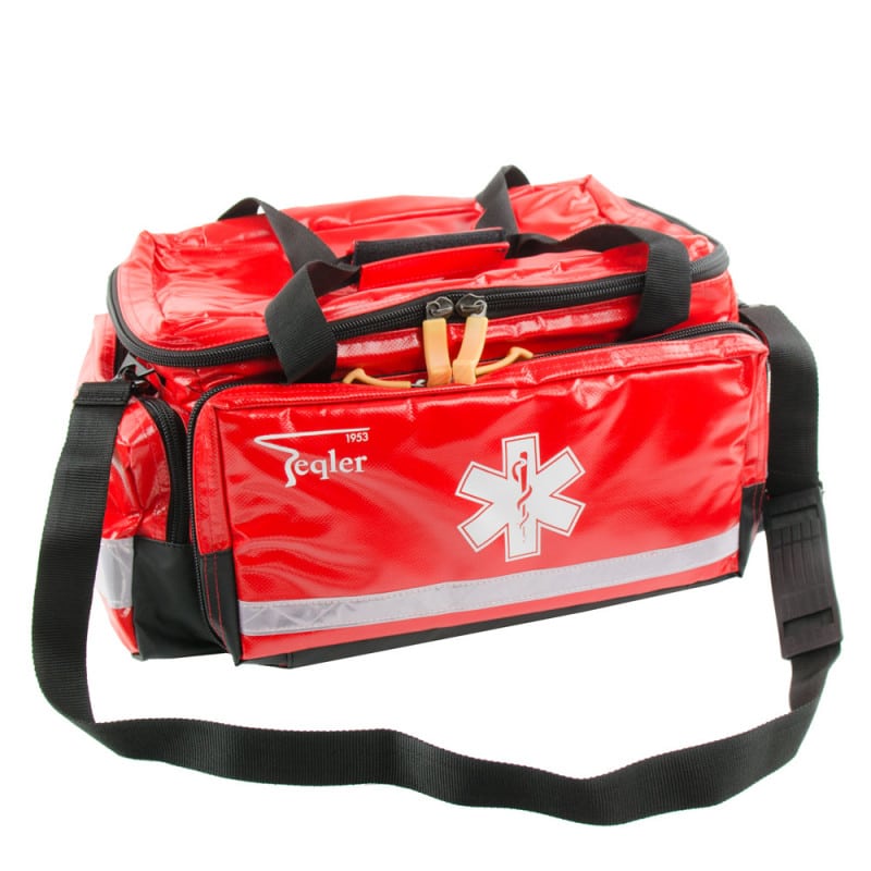 Notfalltasche Lüttich Detail - elastische Schlaufen und Fächer für Equipment-Organisation - Med-Praxisbedarf