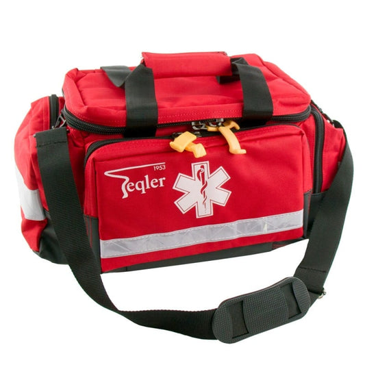 Notfalltasche Lüttich von Teqler - robust mit großer Fronttasche und elastischen Schlaufen - Med-Praxisbedarf