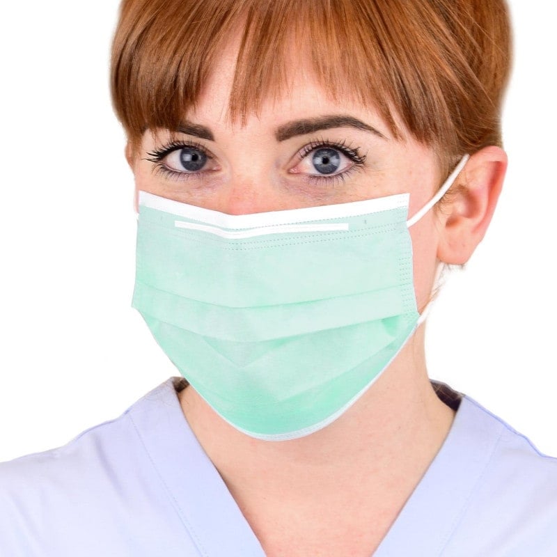 OP-Mundschutz 3-lagig Typ II EN 14683 - Einweg-Mundschutz für medizinisches Personal, blau - Med-Praxisbedarf