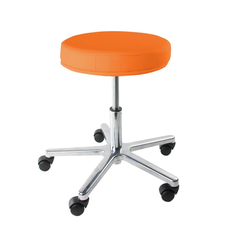 Praxishocker Teqler ohne Rollen - stabiler Sitzhocker mit 40 cm Durchmesser - Med-Praxisbedarf