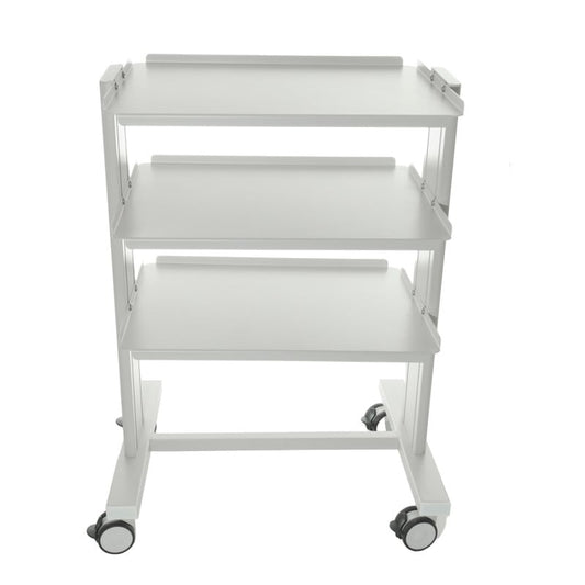 Praxiswagen Teqler mit drei Ablageflächen - belastbar bis 20 kg pro Boden, Rollen - Med-Praxisbedarf
