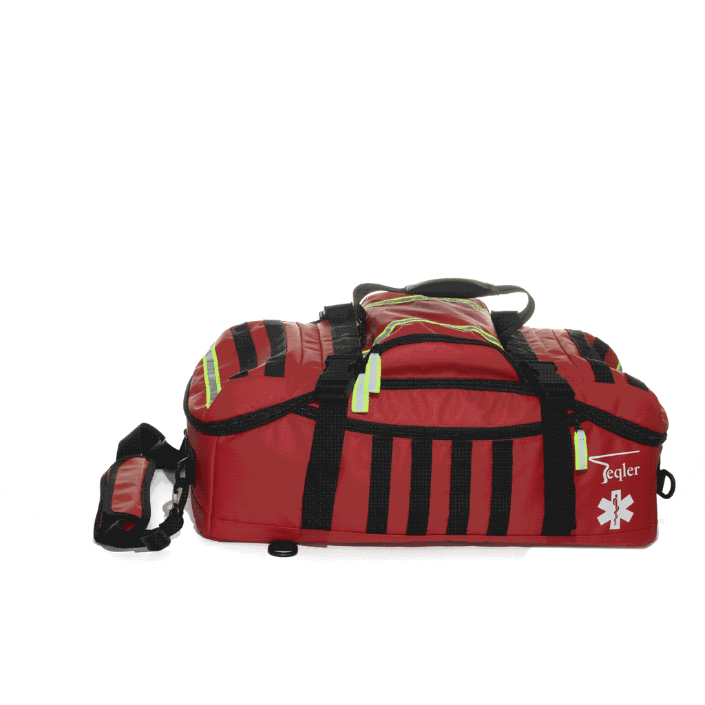 Rettungsrucksack Antwerpen von hinten - Ansicht der Rückenpolsterung und Schultergurte - Med-Praxisbedarf
