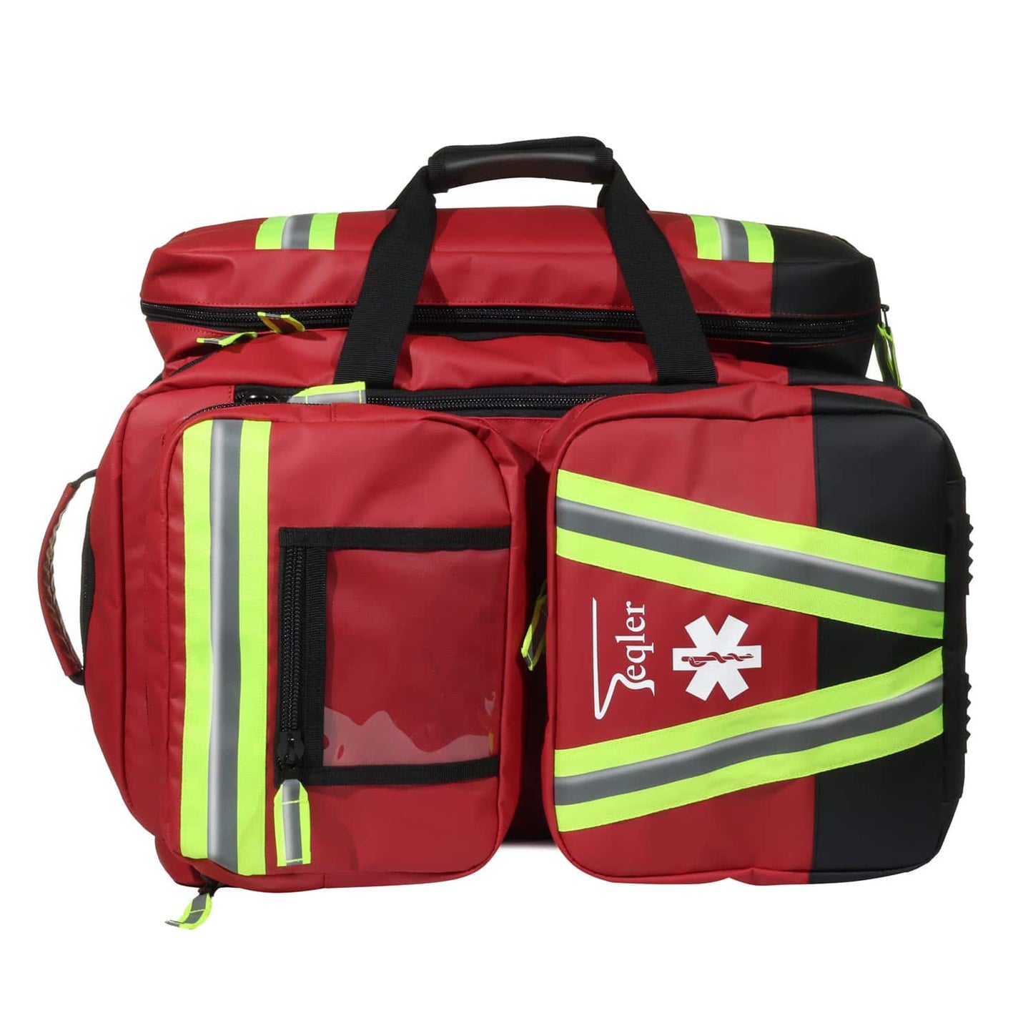 Rückenansicht Rettungsrucksack Malmedy - ergonomisch gepolsterte Tragegurte für Komfort - Med-Praxisbedarf