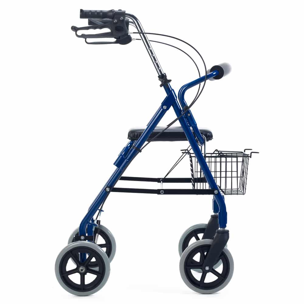 Rollator mit gepolsterten Griffen und Korb - praktische Gehhilfe für mehr Mobilität und Sicherheit - Med-Praxisbedarf