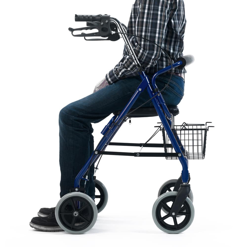 Faltbarer Rollator von Teqler - klappbare Gehstütze für einfachen Transport - Med-Praxisbedarf