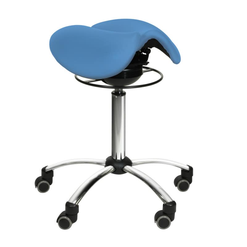 Ergonomischer Sattelhocker Swing-Mechanismus - geteilte Sitzfläche, Praxisalltag - Med-Praxisbedarf
