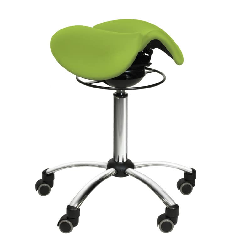 Sattelhocker für medizinische Praxis - mit Swing-Mechanismus von Teqler, 45 cm breit - Med-Praxisbedarf