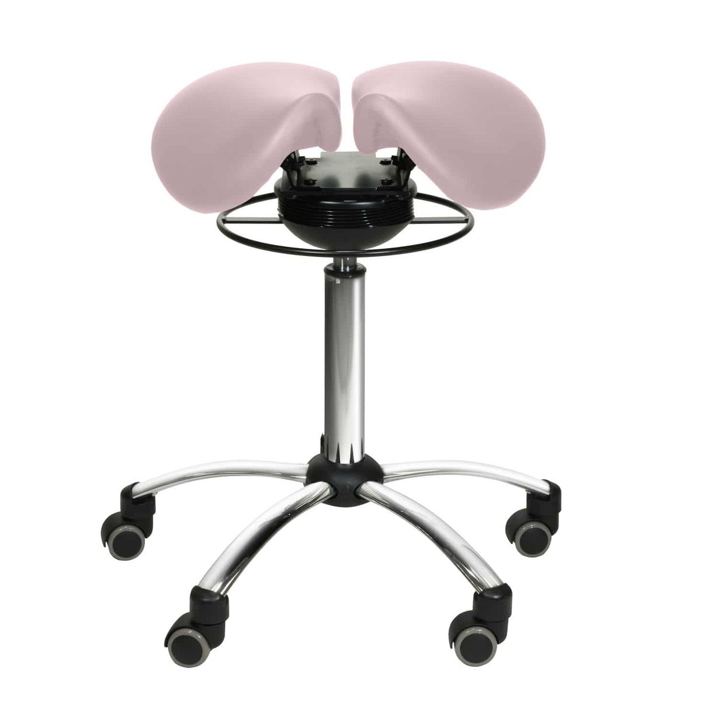 Swing-Mechanismus Sattelhocker - zeigt flexible Sitzflächenbewegung im Detail - Med-Praxisbedarf