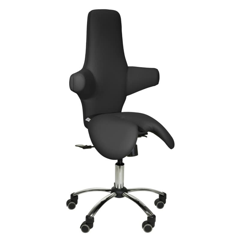 Ergonomischer Sattelsitz mit Rückenlehne - für langes, rückenschonendes Sitzen in der Praxis - Med-Praxisbedarf