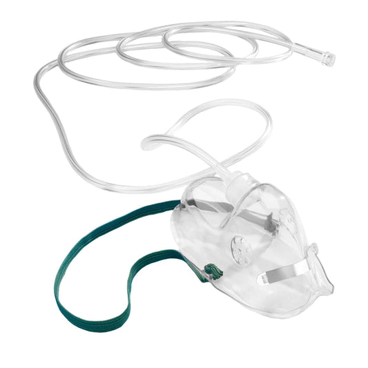 Sauerstoffmaske für Erwachsene - Schlauchlänge 210 cm, von Teqler für medizinische Einrichtungen - Med-Praxisbedarf