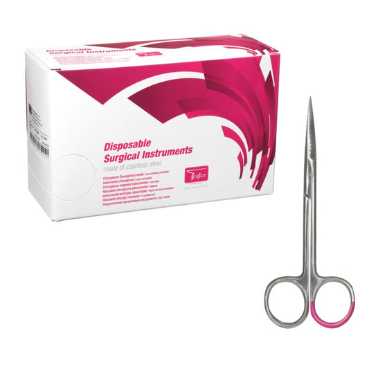 Smart Line Irisschere 11 cm von Teqler - Einmalinstrument für feine, präzise Schnitte in der Praxis - Med-Praxisbedarf