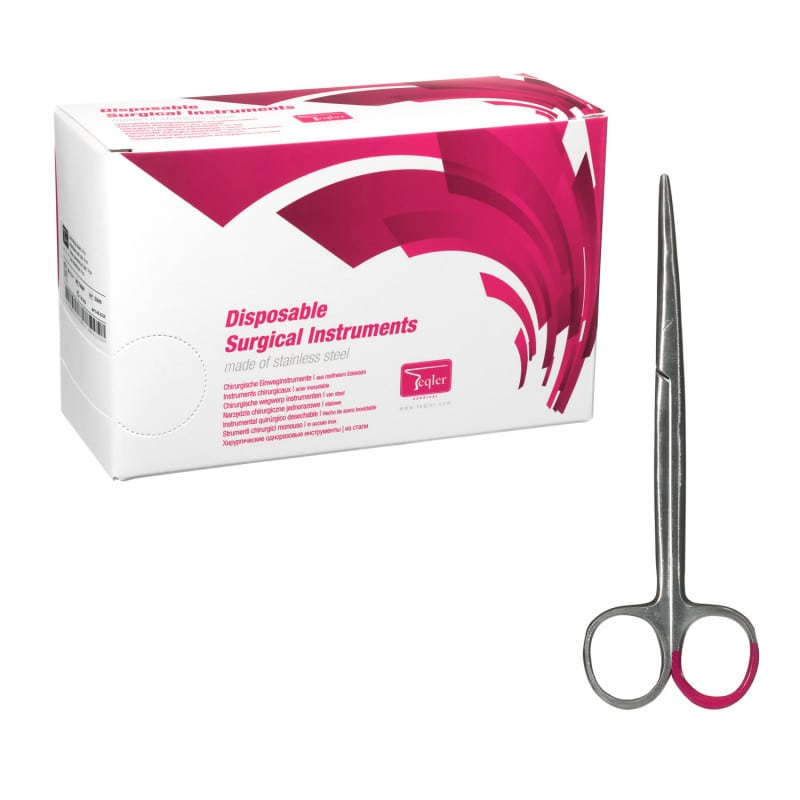 Metzenbaum-Schere 14 cm Smart Line - chirurgische Einweg-Schere mit Barcode-Etikett - Med-Praxisbedarf