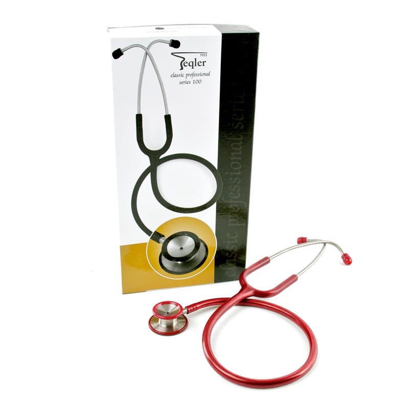 Auskultations-Stethoskop professional 100 - Komplettansicht inklusive Namensschildring - Med-Praxisbedarf
