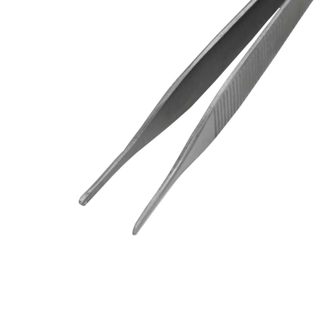 Adson Pinzette Teqler 12 cm - mit geriffelten Haltebacken, reduziert Reflektionen - Med-Praxisbedarf