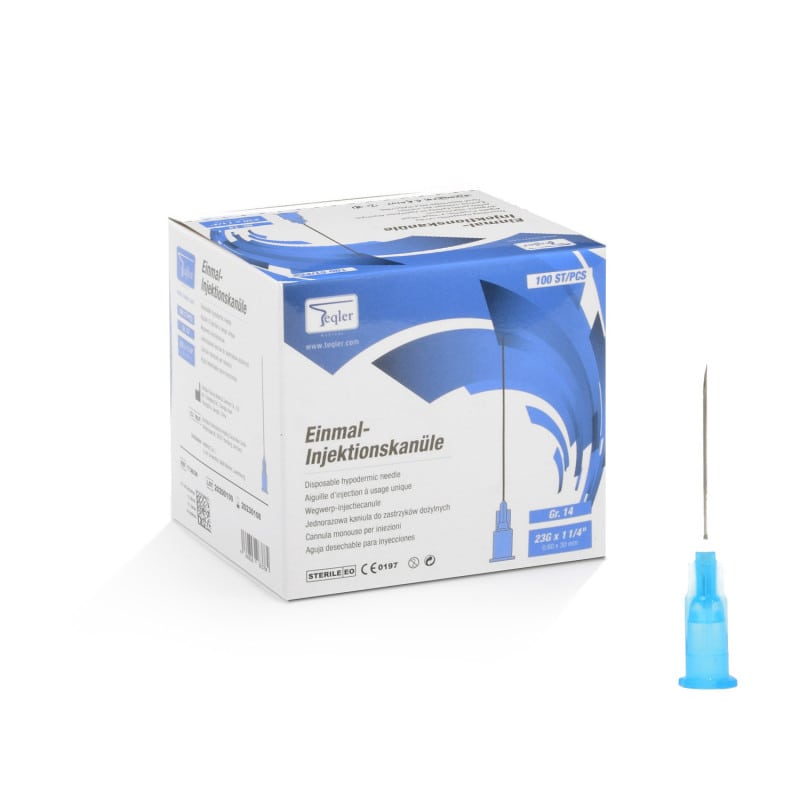 Sterile Teqler Kanülen im Blister - einzeln verpackte Einmalkanülen für Hygiene - Med-Praxisbedarf