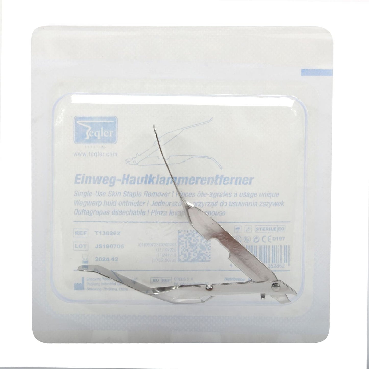 Teqler Einweg-Hautklammerentferner - Steriles Instrument zur hygienischen Klammerentfernung - Med-Praxisbedarf
