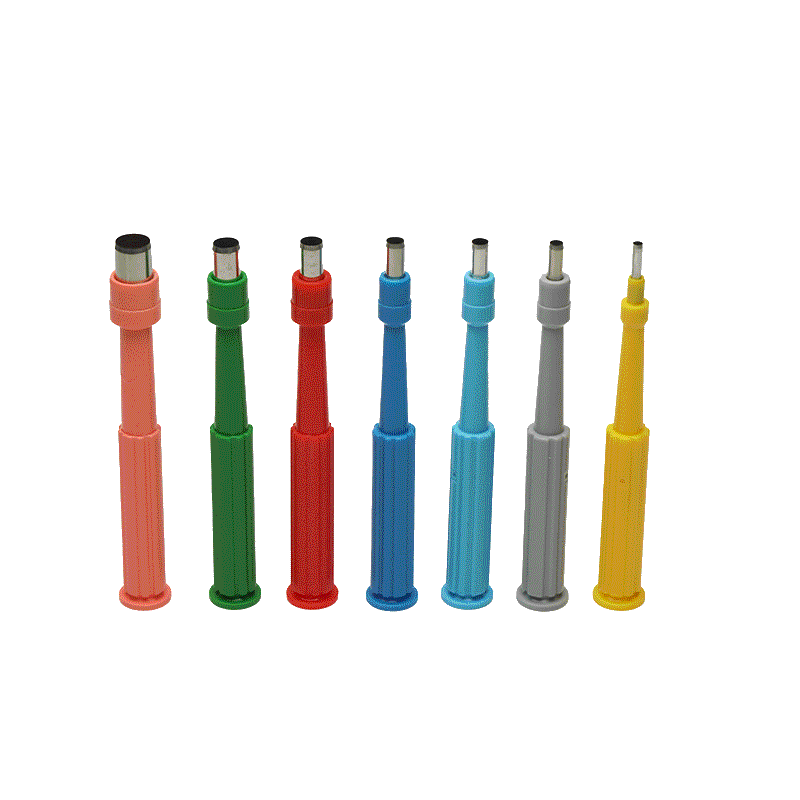 Teqler Hautstanze Seitenansicht - ergonomisches Design, chirurgische Qualität - Med-Praxisbedarf