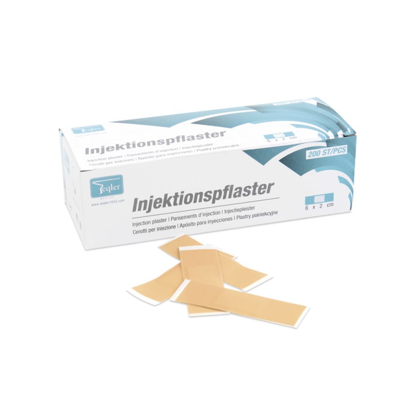 Detail des Injektionspflasters - hypoallergene, atmungsaktive Wundauflage mit Gitter - Med-Praxisbedarf