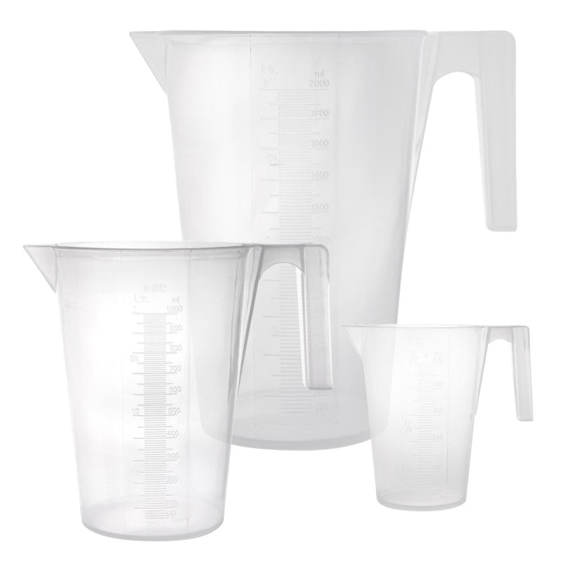 Teqler Messbecher Kunststoff 100ml - robuster Polypropylen-Messbecher für Medikamente - Med-Praxisbedarf