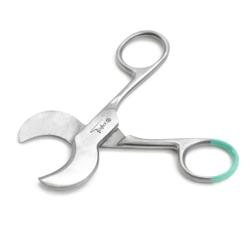 Nabelschnurschere von Teqler - Einmalinstrument aus Edelstahl, steril verpackt - Med-Praxisbedarf