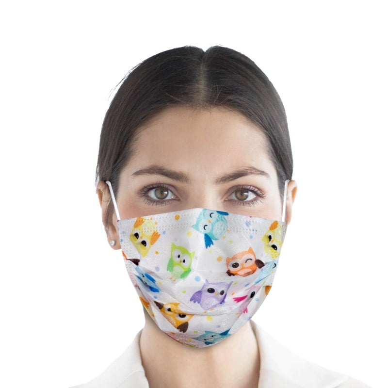 Verpackung OP-Masken mit Mustern - Box mit 50 Stück, vielfältige Motive - Med-Praxisbedarf