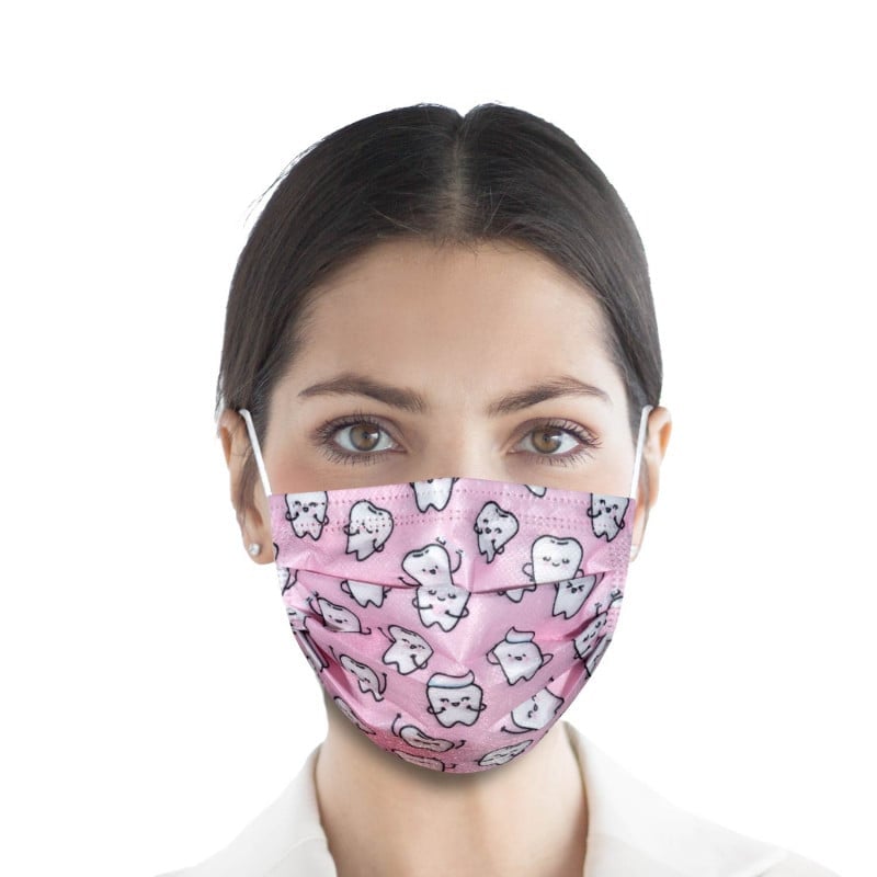 OP-Masken mit bunten Mustern - 3-lagiger Mundschutz, Typ IIR nach EN 14683 - Med-Praxisbedarf