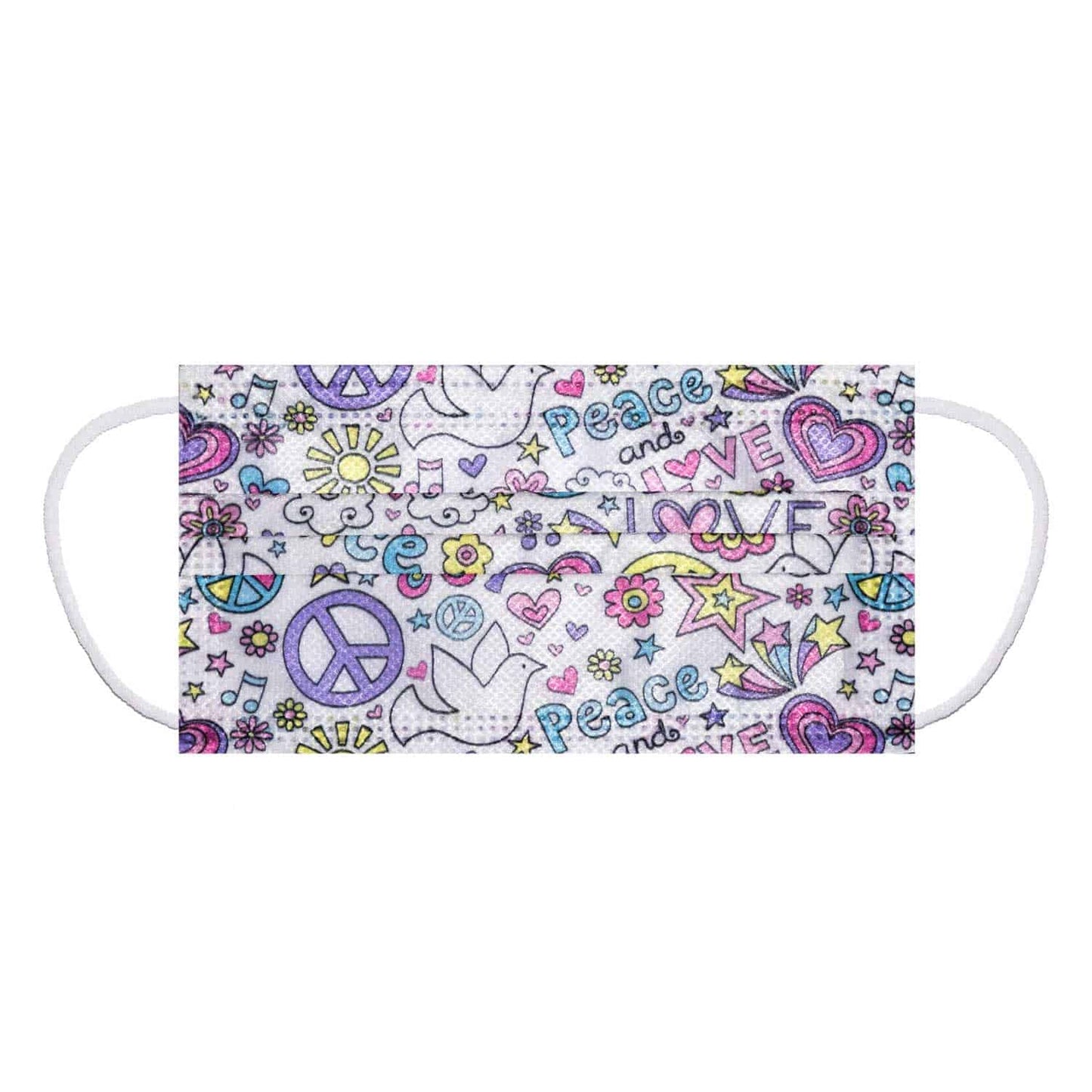 Bunte OP-Maske mit Blumenmuster - medizinische Maske Typ IIR, einzeln verpackt - Med-Praxisbedarf