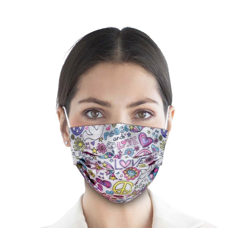 OP-Masken bunt gemustert - mehrlagiger Schutz für Praxis und Klinikalltag - Med-Praxisbedarf