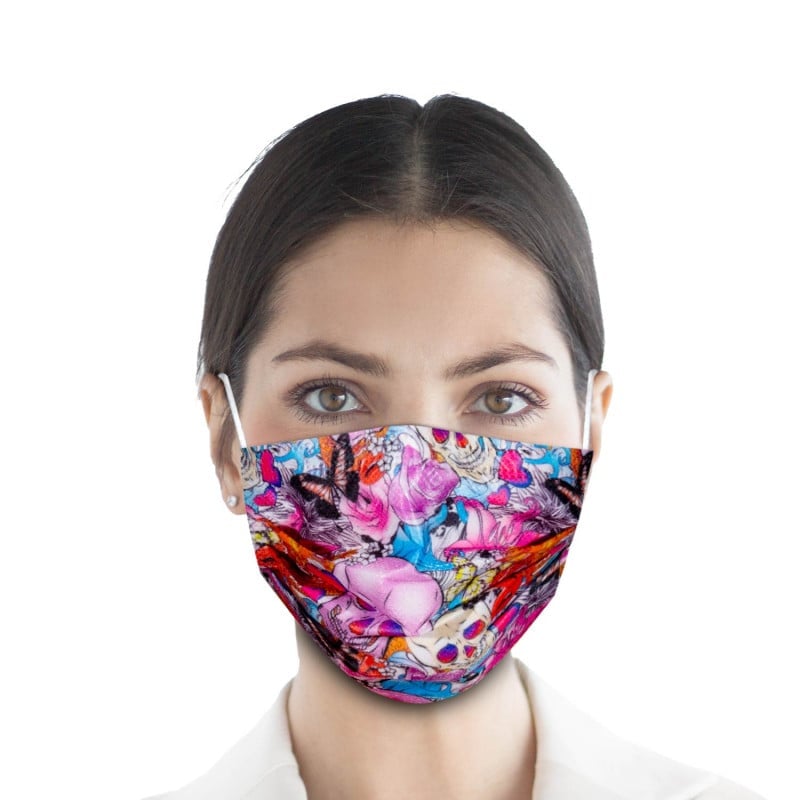 OP-Masken-Muster Streifen und Farben - EN 14683 konform, atmungsaktiv - Med-Praxisbedarf