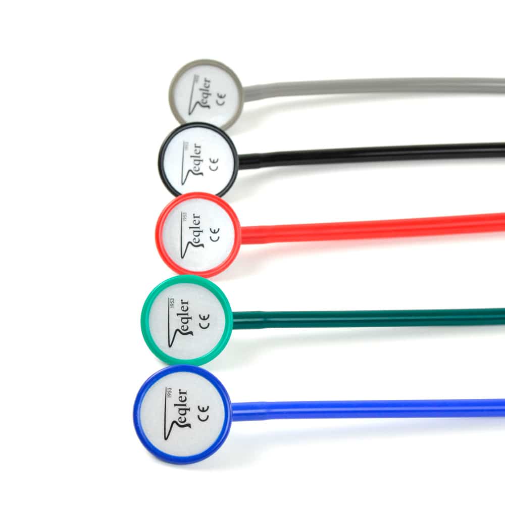 Ohrbügel und Schlauch des Teqler Stethoskops Precision - ergonomisch geformt, langlebig - Med-Praxisbedarf