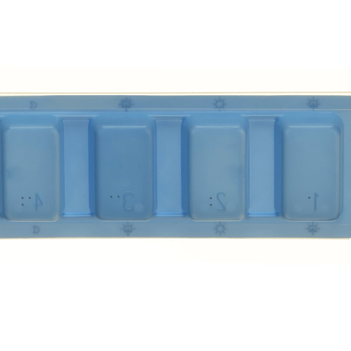Teqler Tabletten-Dispenser mit 4 Fächern für Morgen, Mittag, Abend, Nacht - Med-Praxisbedarf