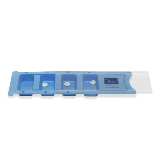 Teqler Tabletten-Dispenser - Wochendispenser mit vier Fächern für Morgen, Mittag, Abend, Nacht - Med-Praxisbedarf