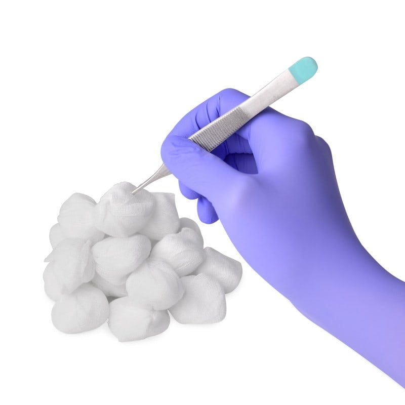 Medizinische Gazetupfer unsteril - Schlinggaze von Teqler, hygienisch verpackt - Med-Praxisbedarf