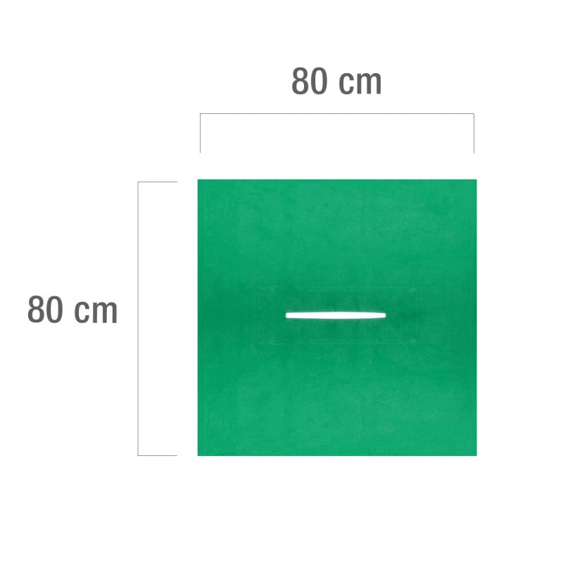 Wiederverwendbares Schlitztuch OP-Abdeckung - 14 cm Schlitz, 100% Baumwolle - Med-Praxisbedarf