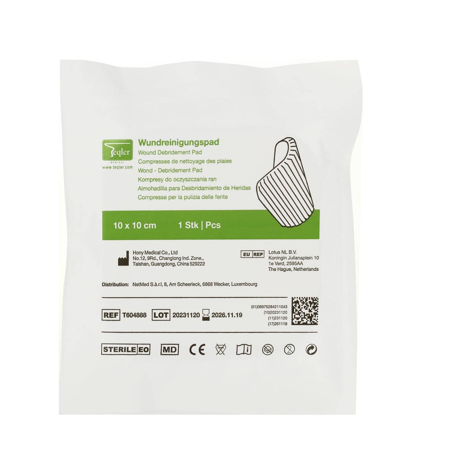 Sterile Wundreinigungspads Einmal-Pads zur Wundversorgung - von Teqler - Med-Praxisbedarf