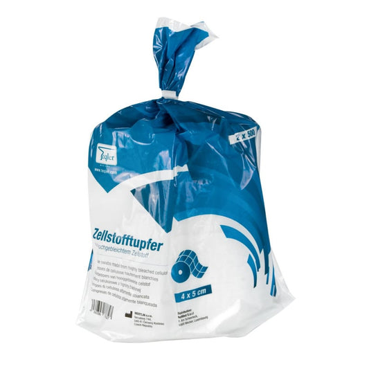 Zellstofftupfer 4x5 cm unsteril - 12-lagig, für medizinischen Tagesbedarf - Med-Praxisbedarf