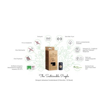 The Sustainable People Bio Hundekotbeutel - schwarz, für Tierbesuch in Klinik und Praxis - Med-Praxisbedarf