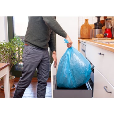 TSP Recycling Müllbeutel 60 Liter - 68x73 cm, 25µm LDPE, robust für Klinikabfall - Med-Praxisbedarf