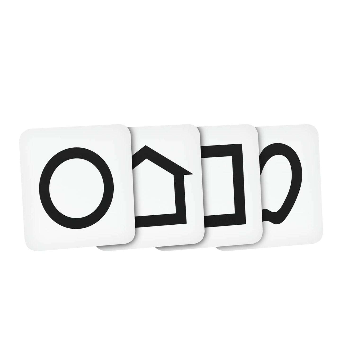 Detailaufnahme LEA Symbole-Karte Nahtest - klare Darstellung der Testoptotypen - Med-Praxisbedarf