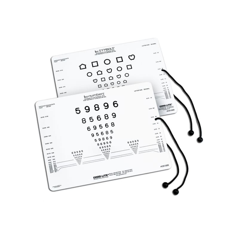 Nahtest LEA Symbole Zahlen Karte - für Sehtests in der Praxis, erste Ausführung - Med-Praxisbedarf