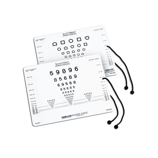 Nahtest LEA Symbole Zahlen Karte - für Sehtests in der Praxis, erste Ausführung - Med-Praxisbedarf
