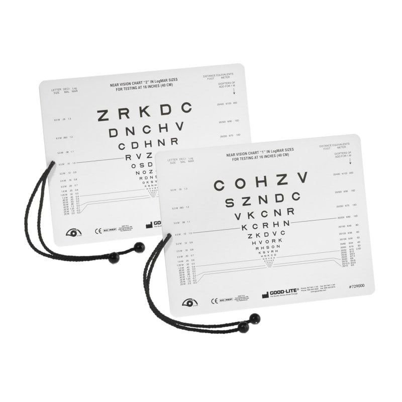 Nahtest Sloan Buchstaben Karte - für Sehtests mit Buchstaben, erste Variante - Med-Praxisbedarf