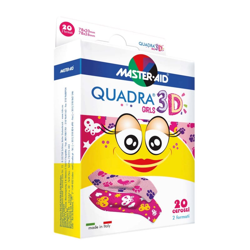 Kinderpflaster QUADRA 3D von Trusetal - bunte Designs, schonend für empfindliche Kinderhaut - Med-Praxisbedarf